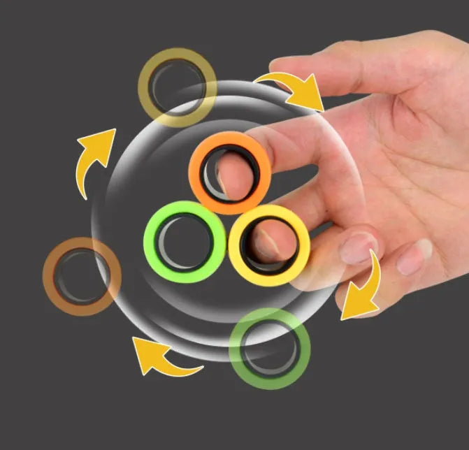 Trendy Magnetic Finger Ring Birthday Gift Set 3pcs and 6pcs Unzip Toys