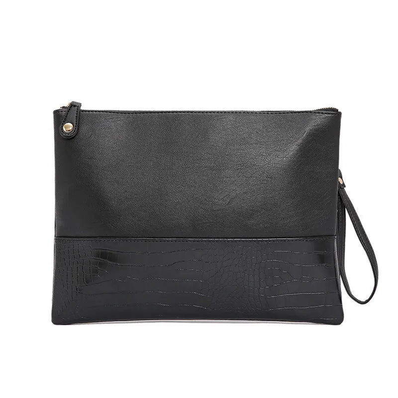 Men's Crocodile Pattern Fashion Clutch Shoulder Crossbody Bag