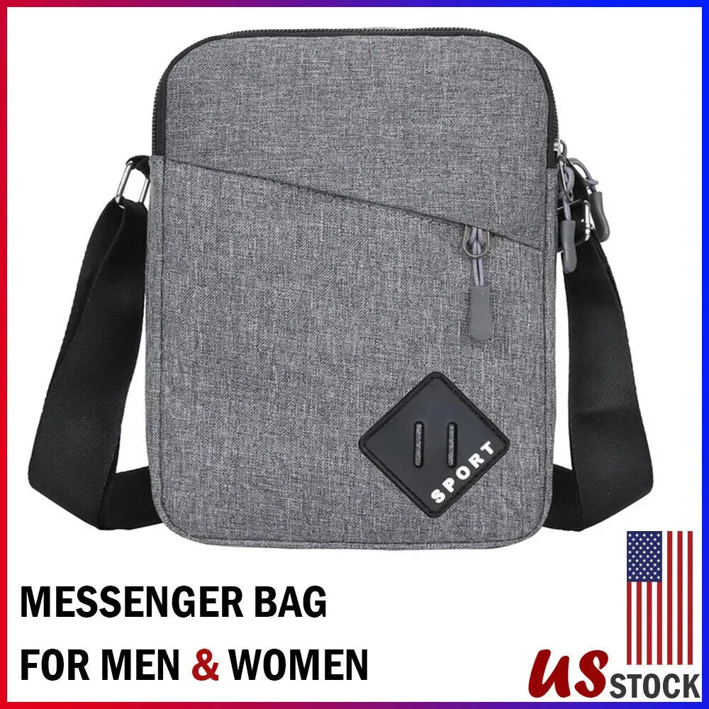Men's Messenger Bag Crossbody Fanny Pack Lightweight Small Backpack Shoulder Bag for Travel School and Daily Use