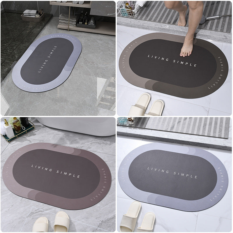 Bath Mat Entrance Door Mat Super Absorbent Bathroom Mats Quick Drying Bathroom Carpet Modern Simple Non-Slip Floor Mats Home