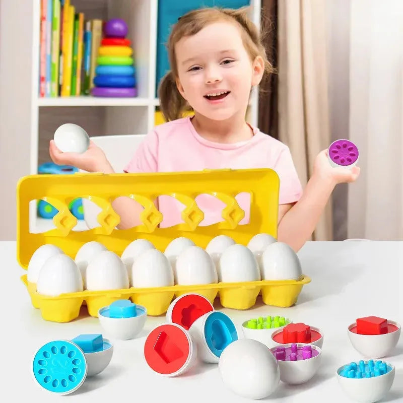 Baby Learning Educational Smart Egg Toy Shape Matching Sorters Montessori Games for Kids