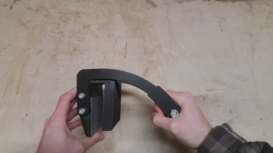 Metal wood panel handle